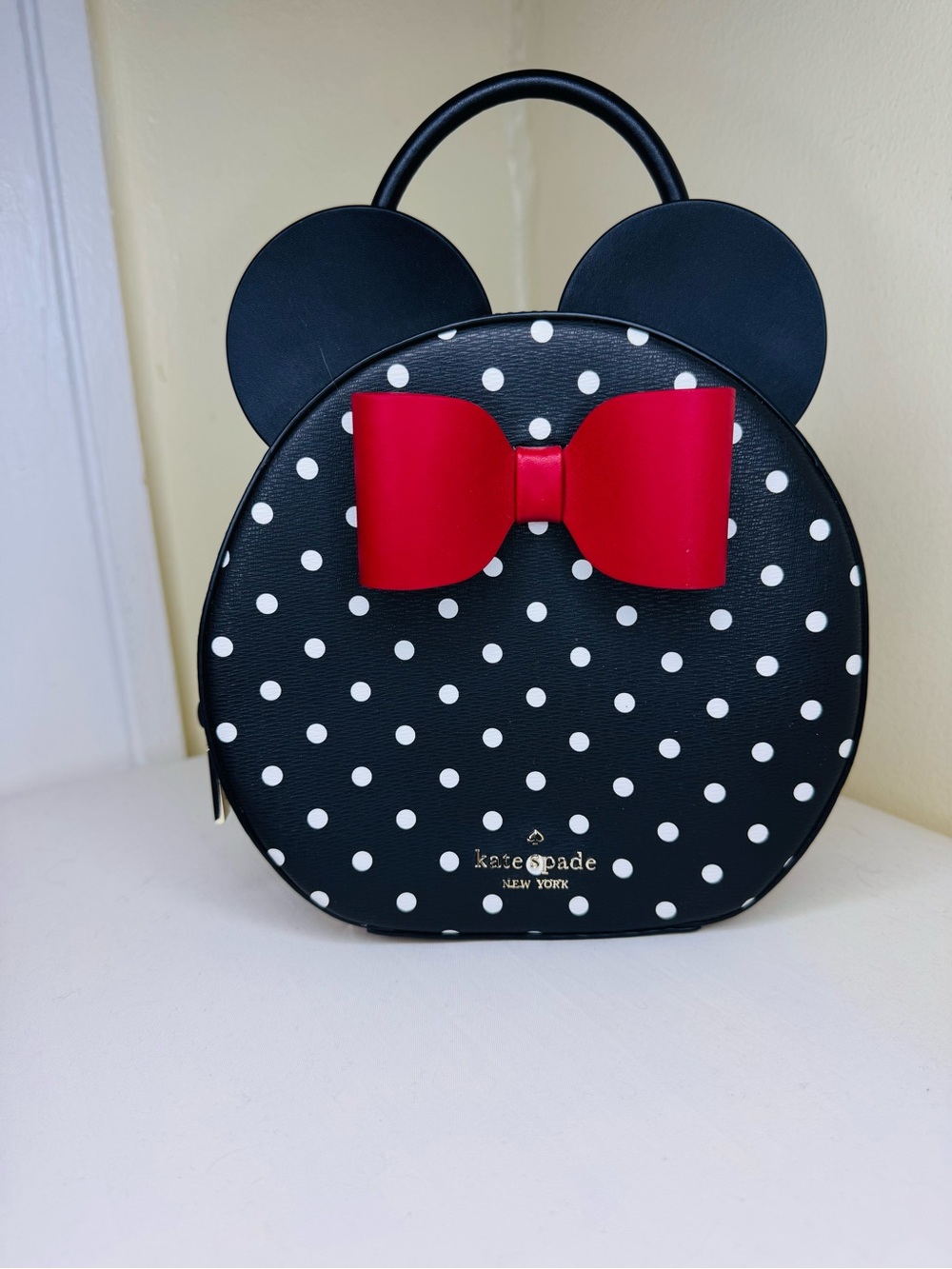 Disney X Kate spade Black Polka Dot Minnie Mouse Bow handbag